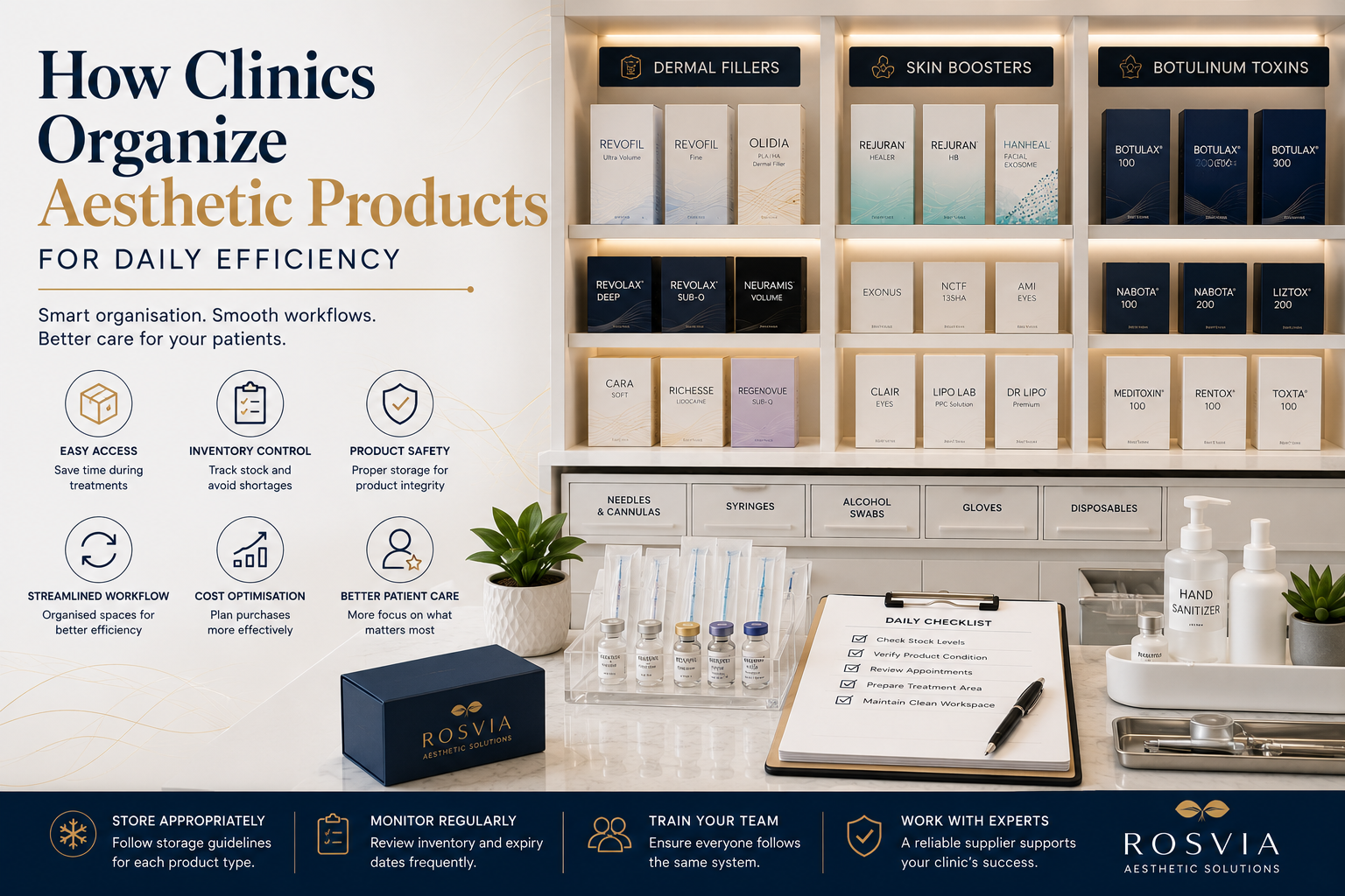 How Clinics Organize Aesthetic Products for Daily Efficiency