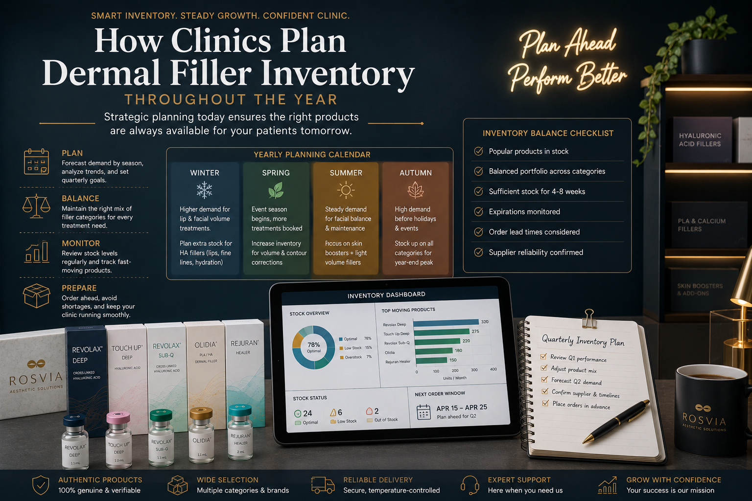 How Clinics Plan Dermal Filler Inventory Throughout the Year
