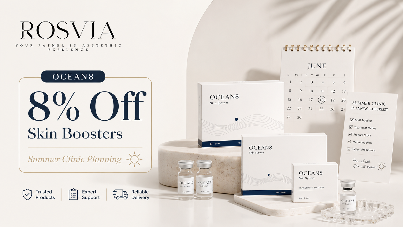 8% Off Skin Boosters for Summer Clinic Planning