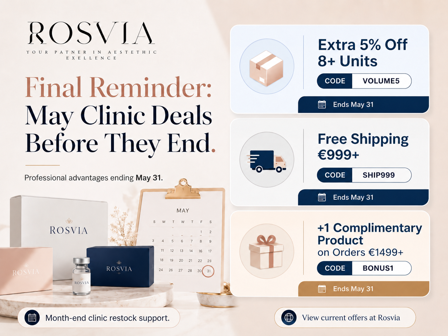 Final Reminder: May Clinic Deals Before They End