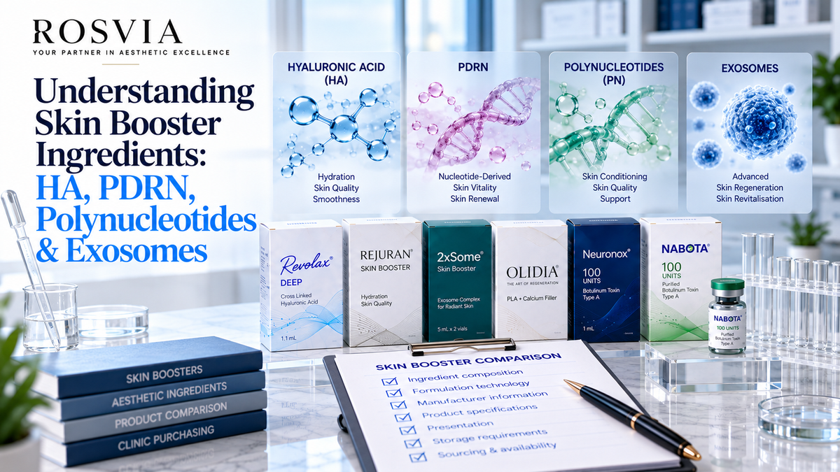 Understanding Skin Booster Ingredients: HA, PDRN, Polynucleotides & Exosomes