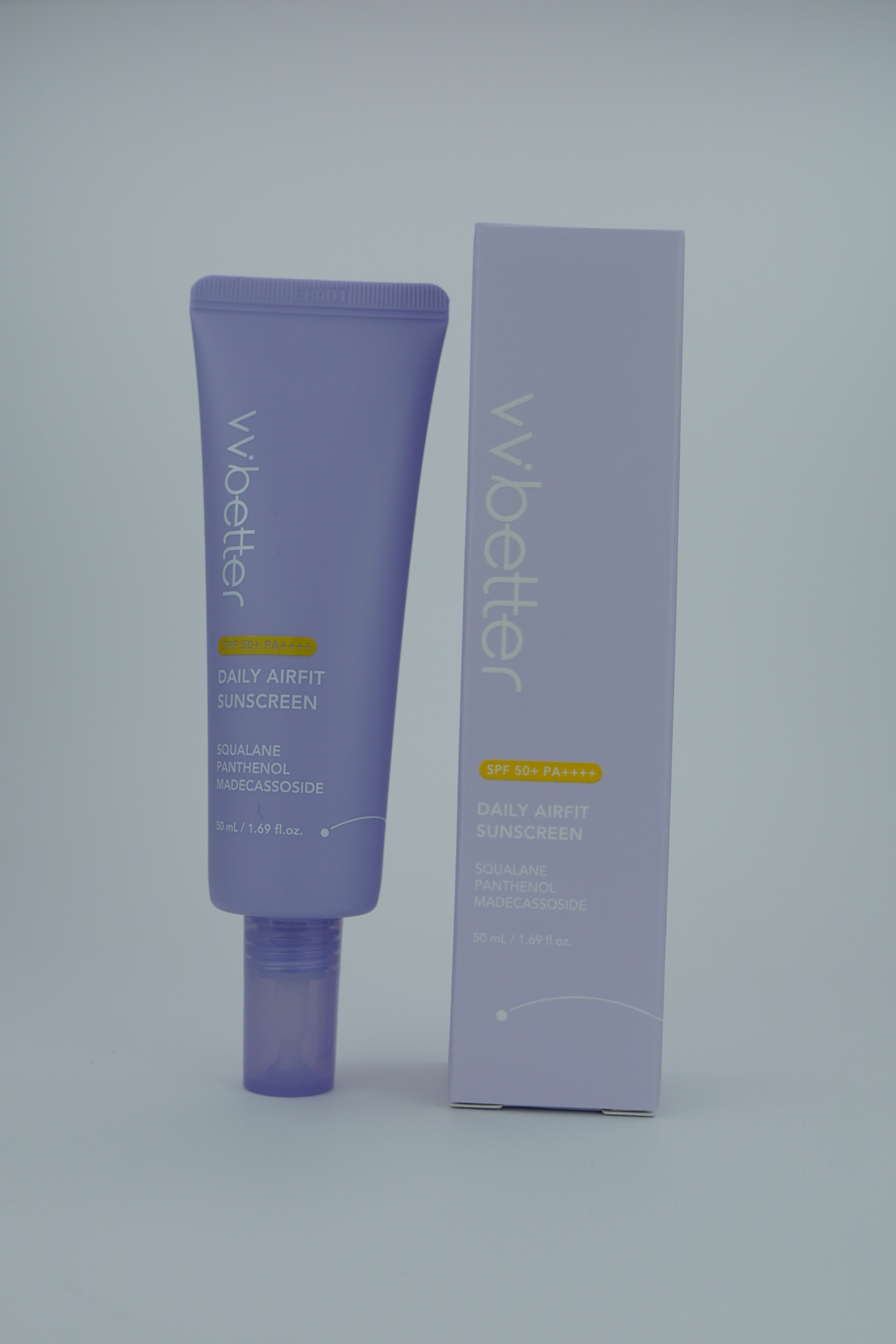 VVbetter Daily Defense Sunscreen SPF 50 – 50ml vial and box
