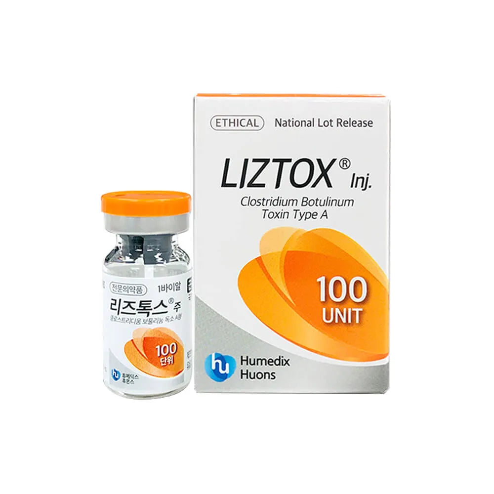 Liztox 100U packaging and vial – Botox alternative for clinics