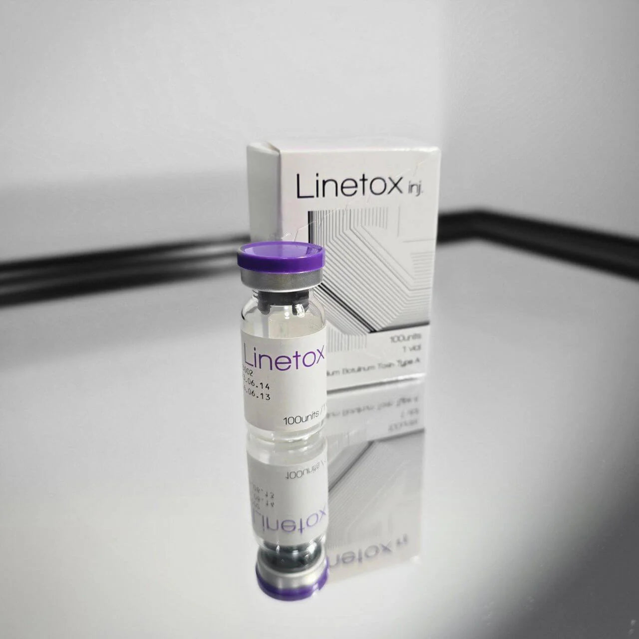 Linetox injection areas – treat forehead, frown lines, jawline