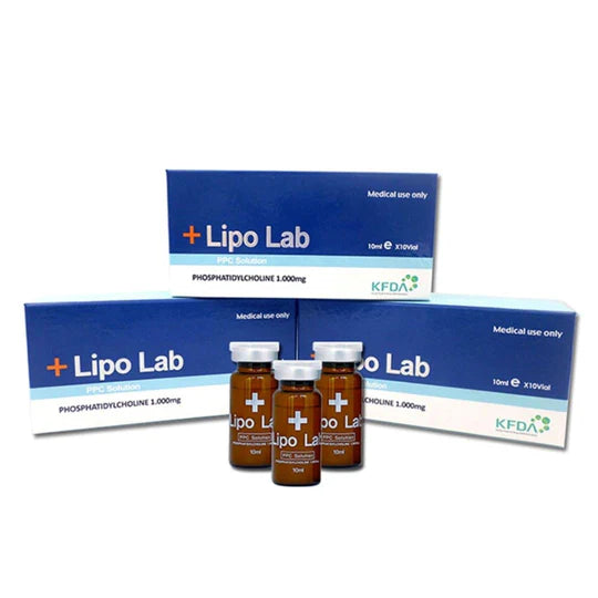 Lipo Lab packaging and fat-dissolving ampoules