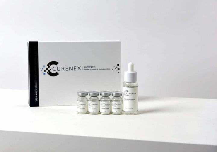 CURENEX SNOW PEEL skin renewal solution for professional use – brightening chemical peel treatment for improved skin tone and texture
