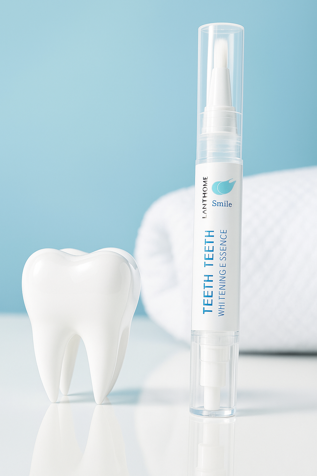 Lanthome whitening pen on white towel display - rosvia.com