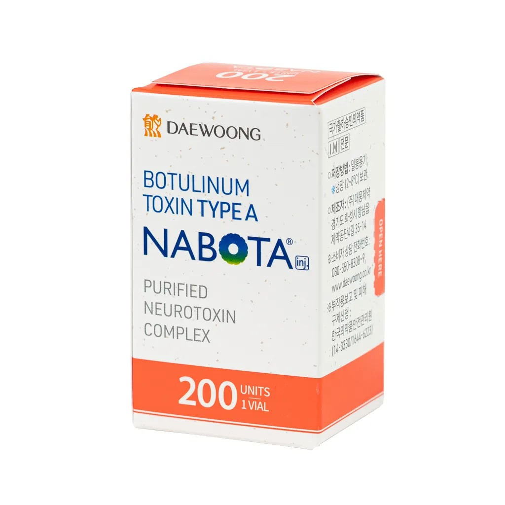 Nabota 200 Units box front view – Korean botulinum toxin product